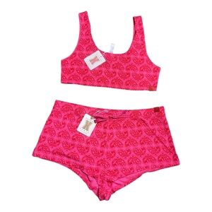 Savage X Fenty Pink Heart Pajama Set